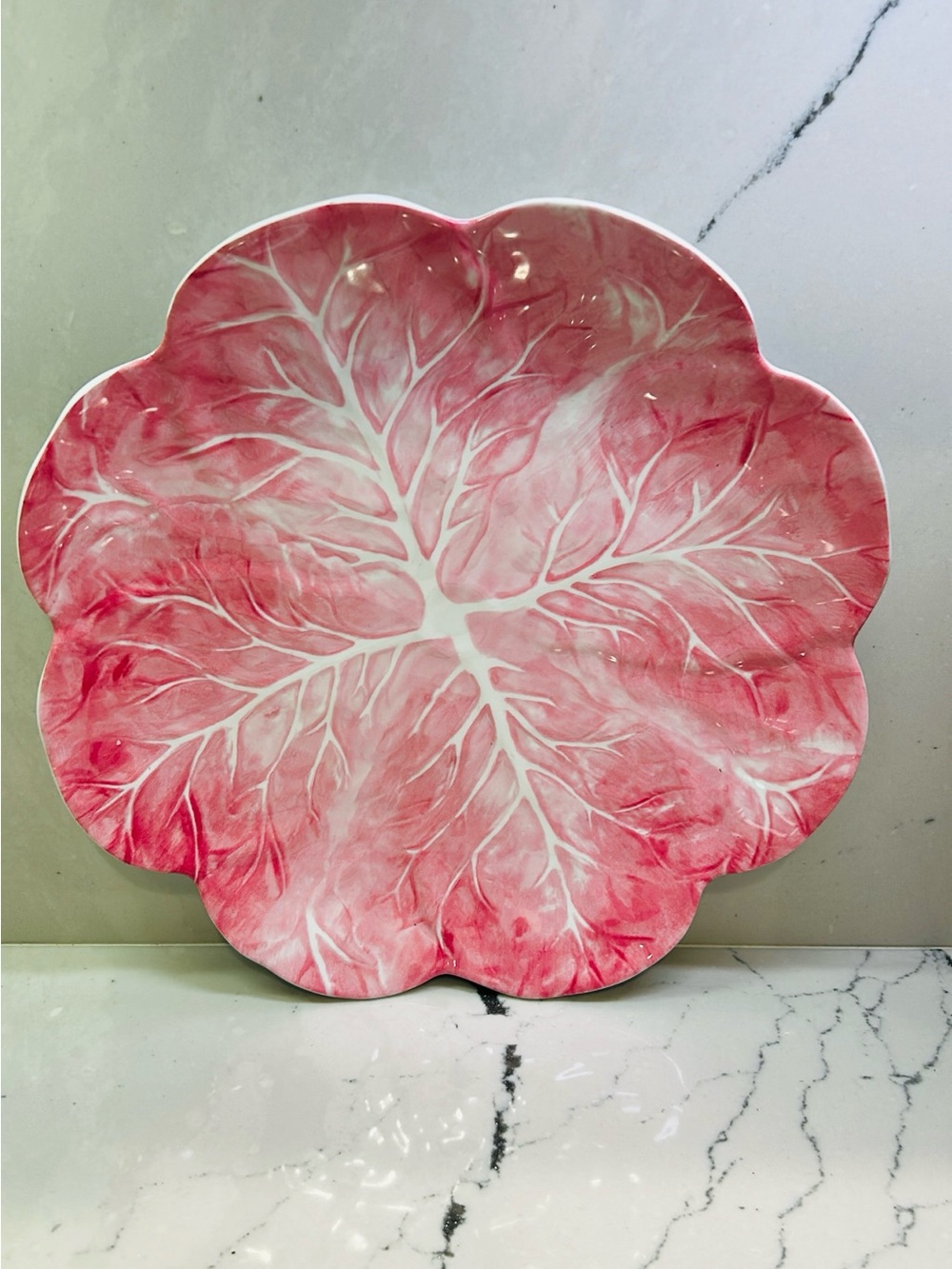Set of 4 Primrose Vintage Pink Cabbage Melamine Dinner Plates